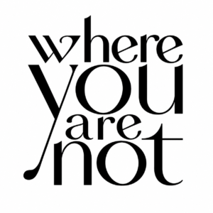 WHERE YOU ARE NOT brand artwork